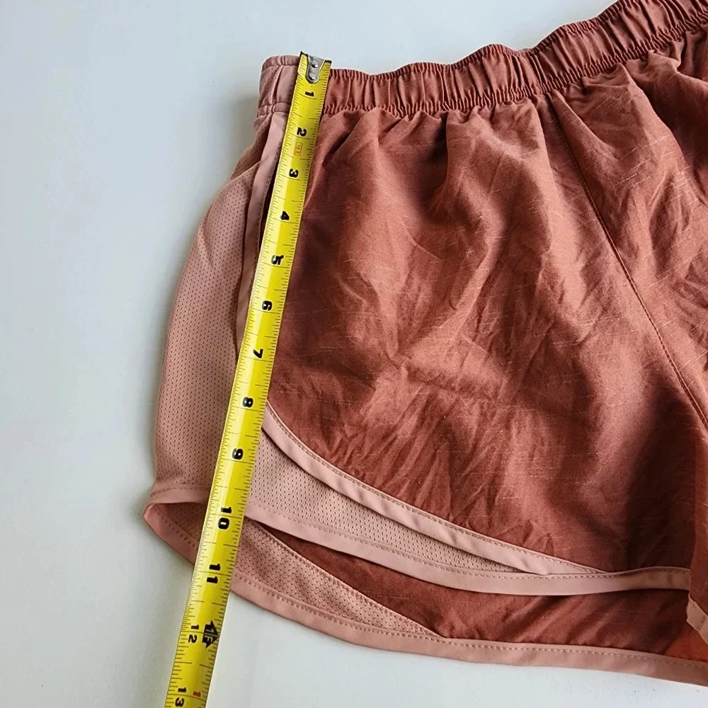 Nike Dri-Fit Women's Athletic Shorts Lightweight Run Jog Brown Pink Lined S